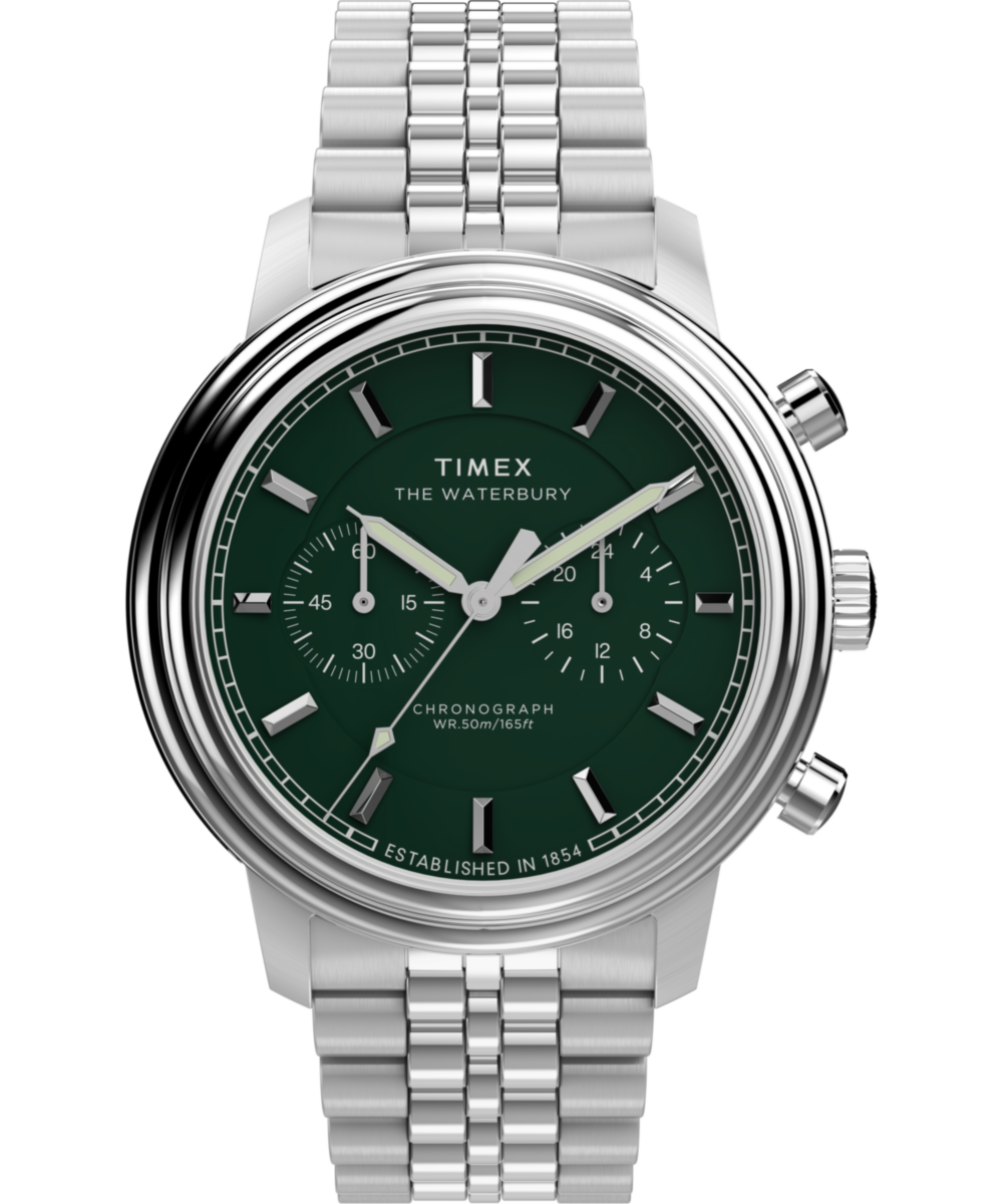 Timex Waterbury Round 41mm Green Dial Analog Men Watch - TW2Y23600UJ