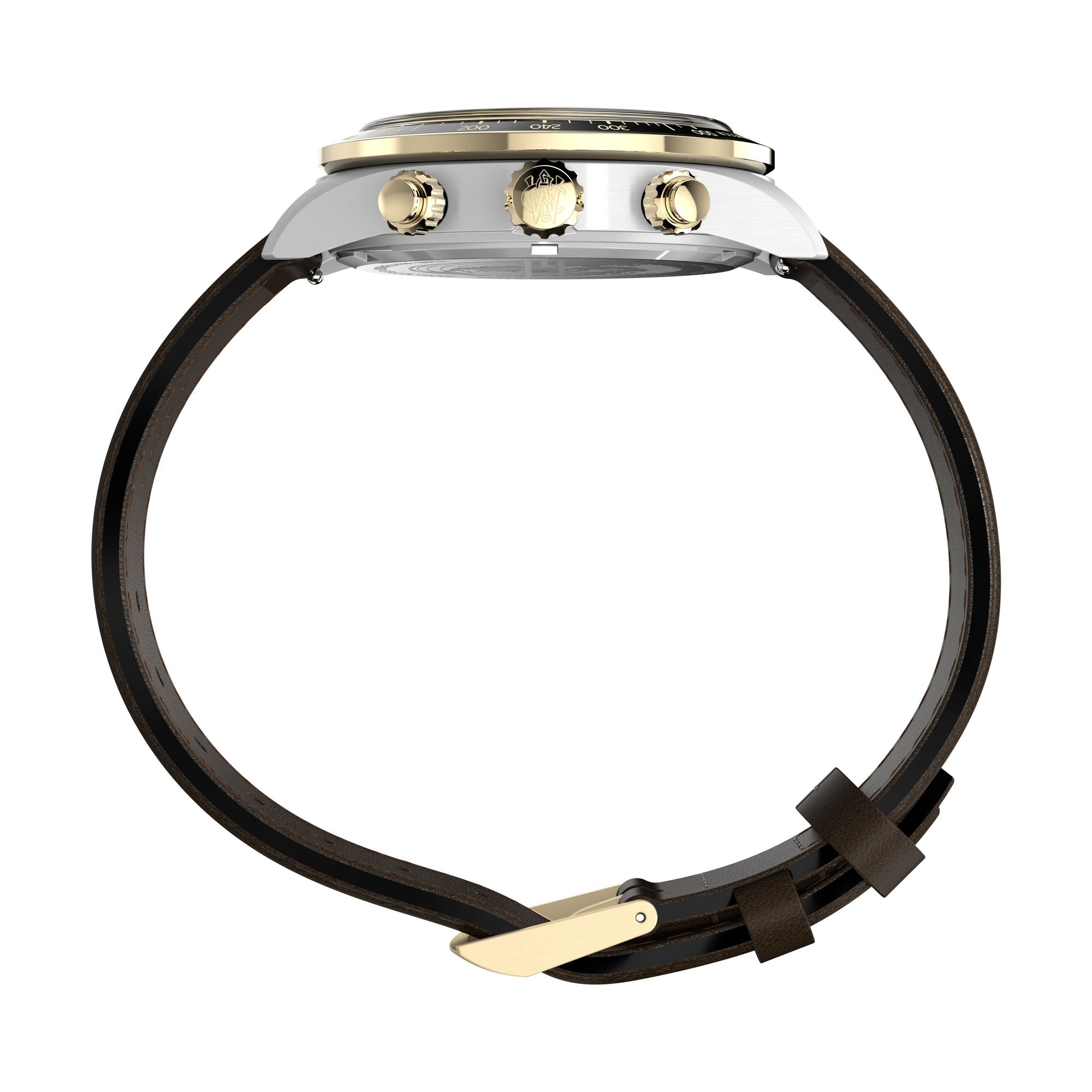 Timex Waterbury Leather Black Round Dial Quartz Analog Men Watch