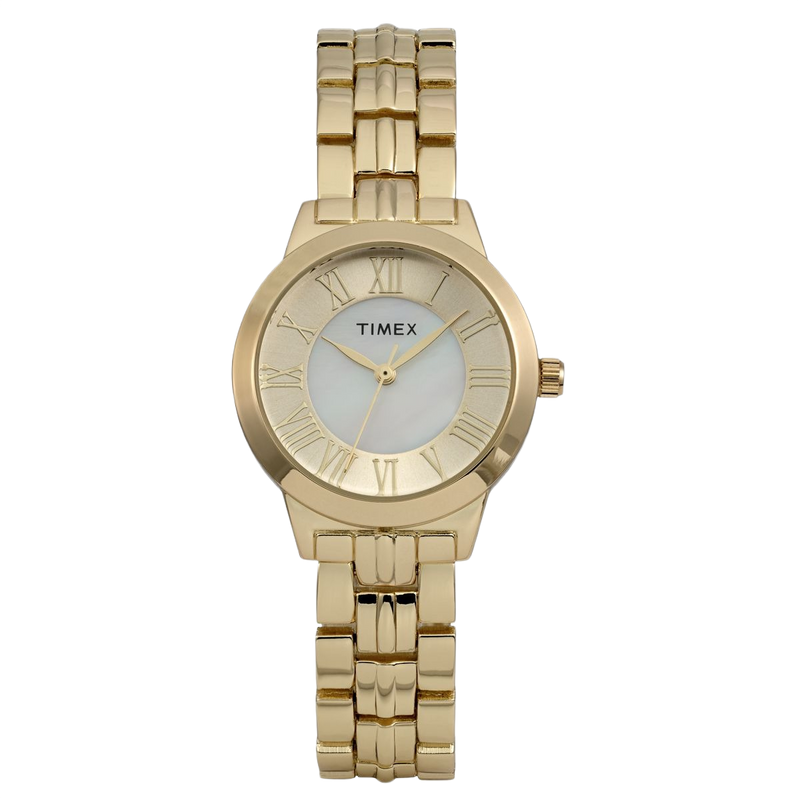 Timex Main Street Round 30mm Gold Dial Analog Women Watch - TW2Y38600JQ Watch Timex