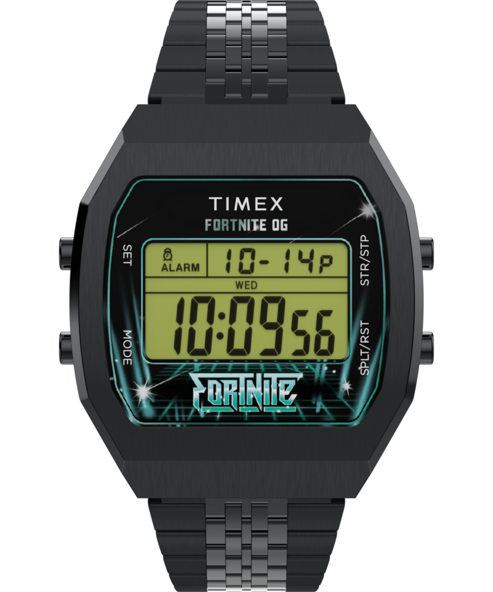 Timex x Fortnite T80 Rectangle Dial Digital Watch
