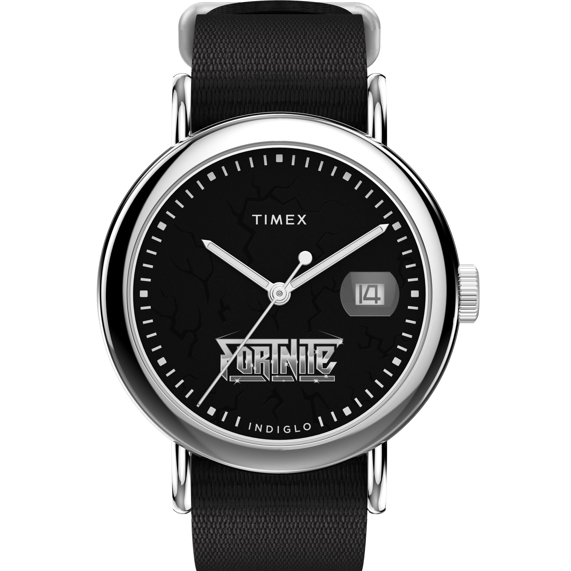 Timex x Fortnite Weekender Round Black Dial Quartz Analog Watch