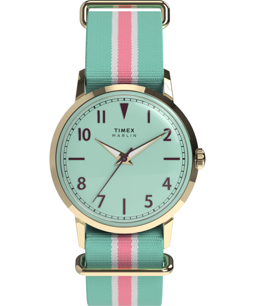 Timex Marlin Round 34mm Green Dial Analog Women Watch - TW2Y49700UJ
