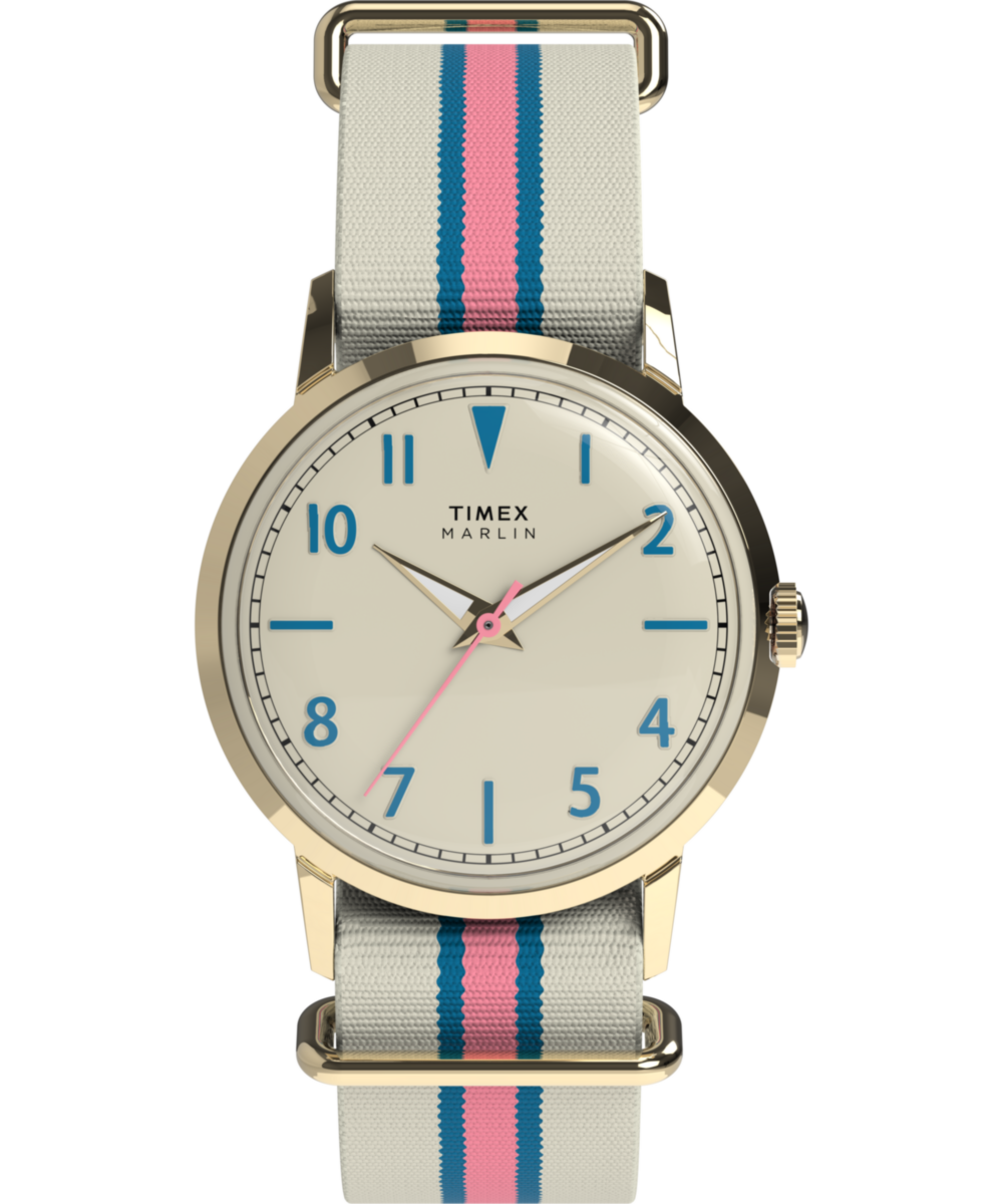Timex Marlin Round 34mm Beige Dial Analog Women Watch - TW2Y49800UJ