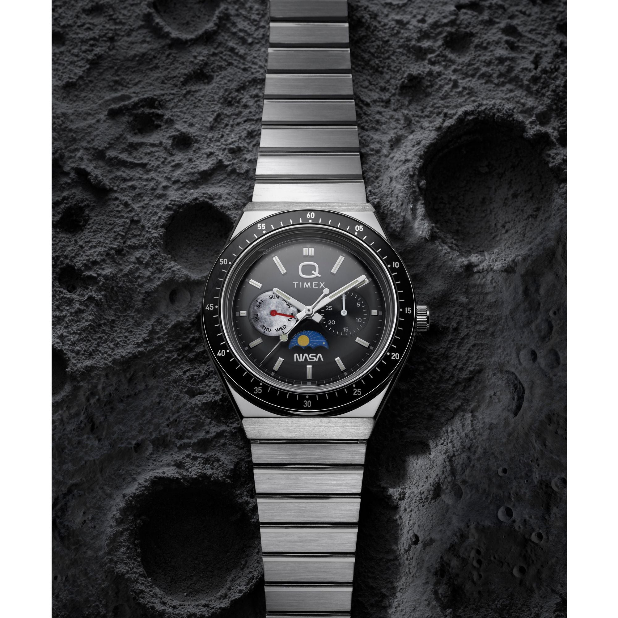 Q Timex NASA 40mm Stainless Steel Bracelet Watch - TW2Y56700UJ