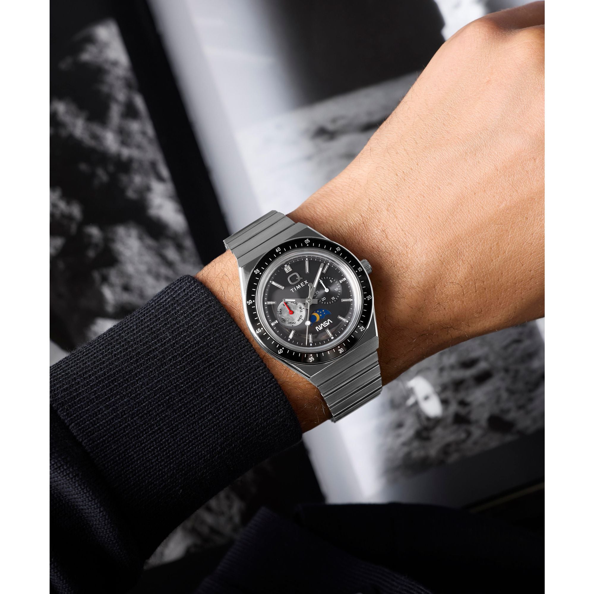 Q Timex NASA 40mm Stainless Steel Bracelet Watch - TW2Y56700UJ