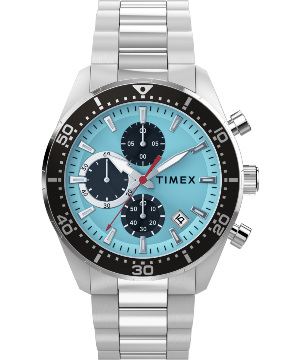 Timex Trend Round 42mm Blue Dial Analog Men Watch - TW2Y62200UJ