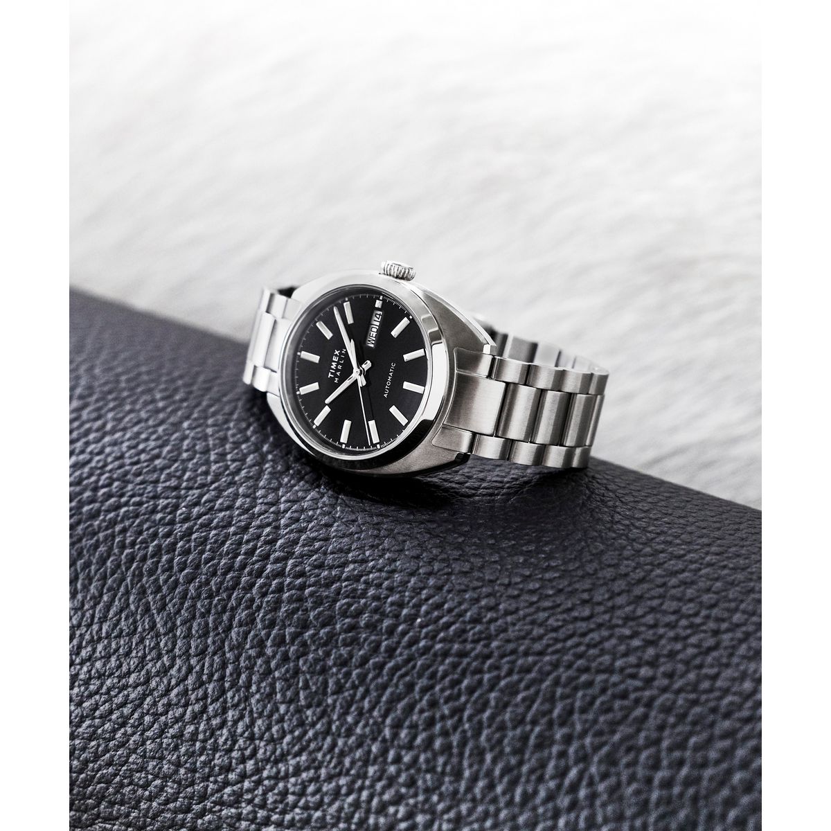 Timex Marlin Tonneau 37mm Black Dial Mechanical Automatic Men Watch - TW2Y65000IK