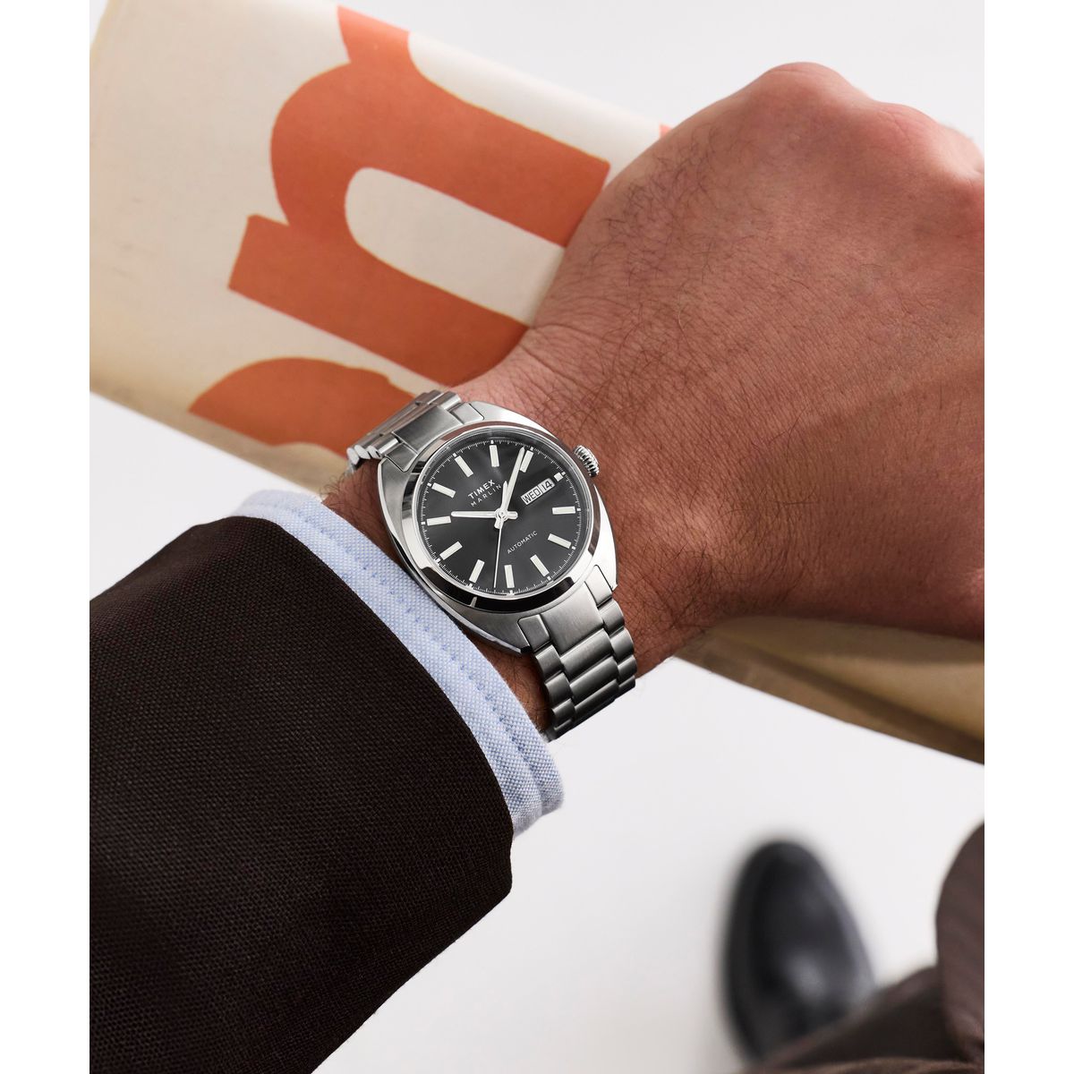 Timex Marlin Tonneau 37mm Black Dial Mechanical Automatic Men Watch - TW2Y65000IK Watch Timex