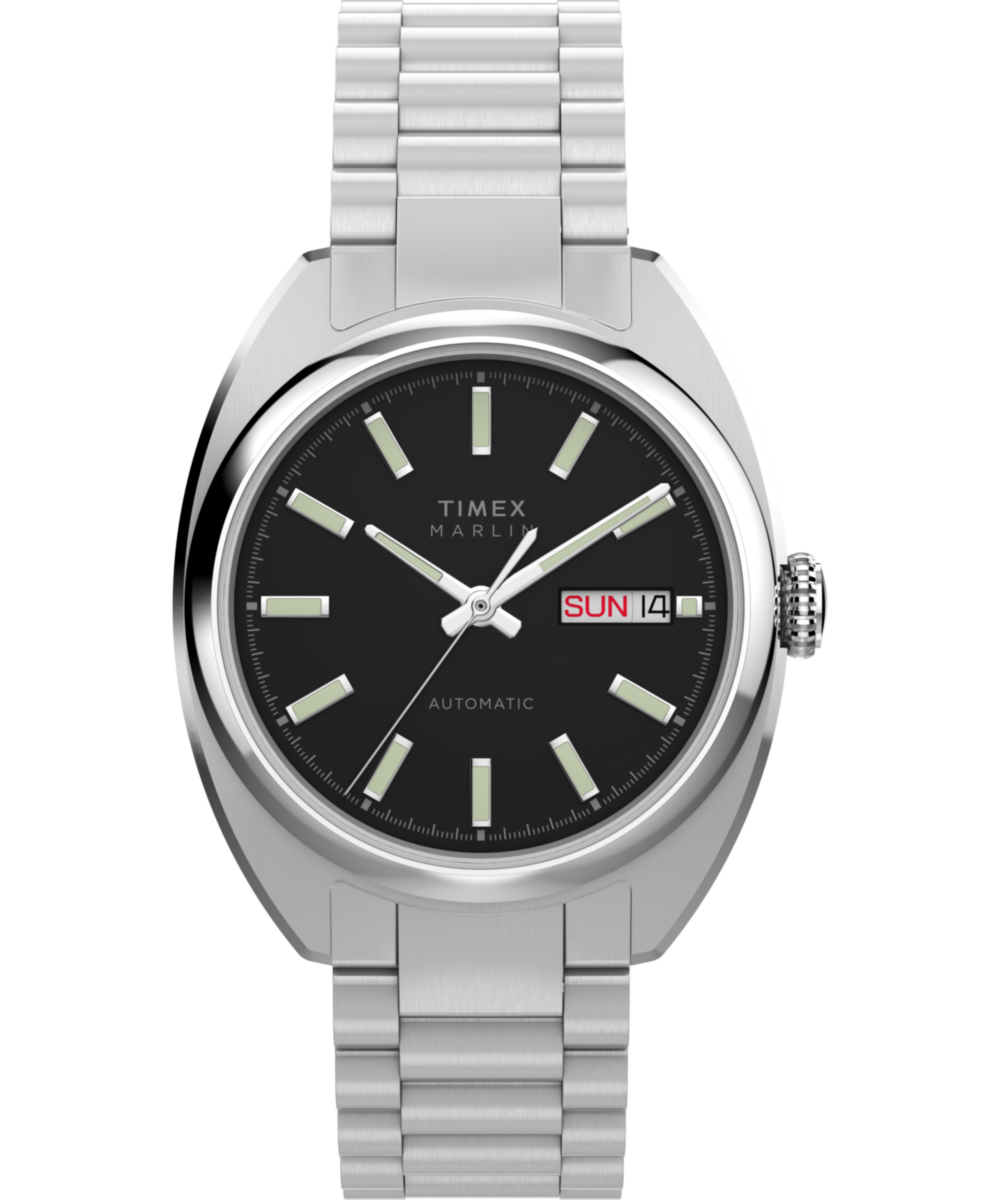 Timex Marlin Tonneau 37mm Black Dial Mechanical Automatic Men Watch - TW2Y65000IK