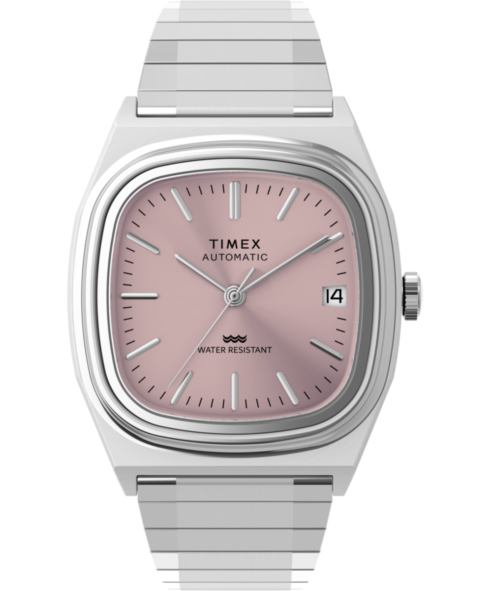 Timex Square 34mm Pink Dial Mechanical Automatic Men Watch - TW2Y66800IK