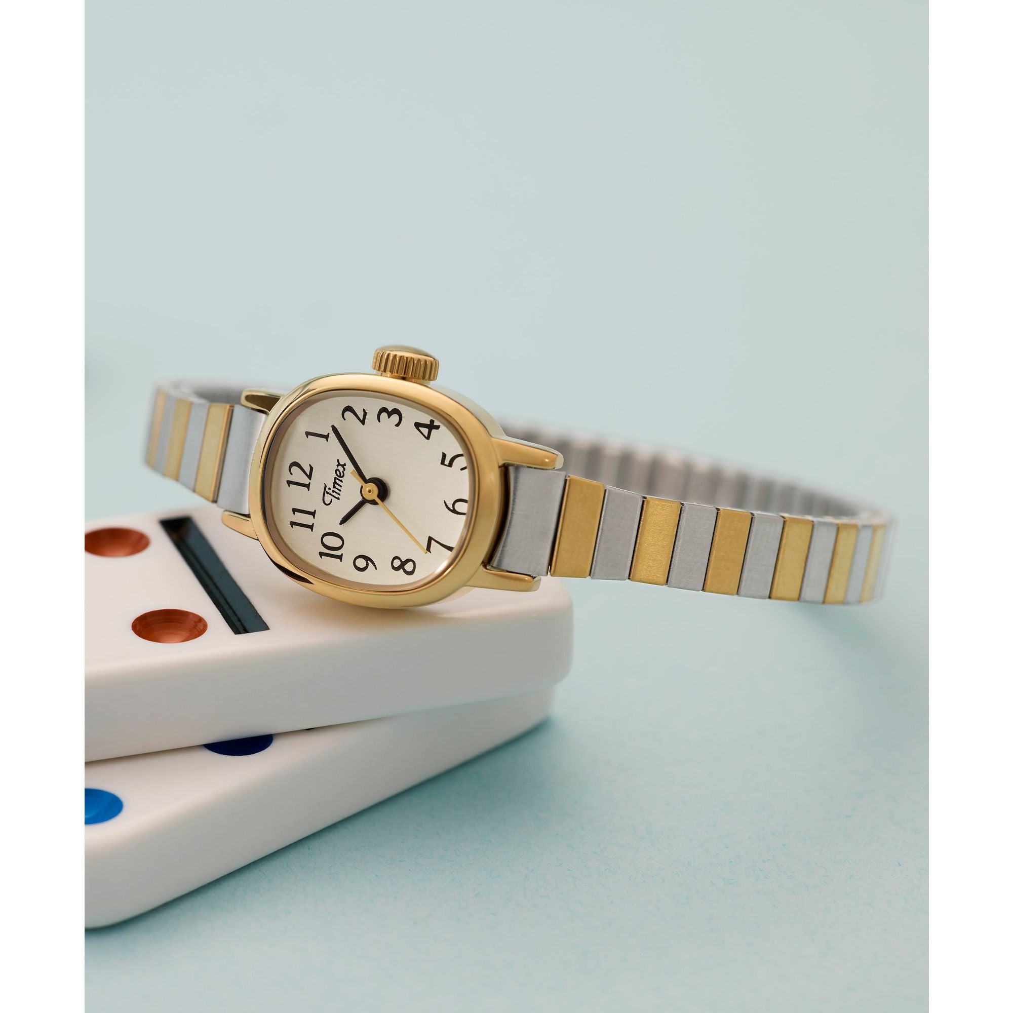 Timex Cavatina Square 8mm Cream Dial Analog Women Watch - TW2Y66900UJ