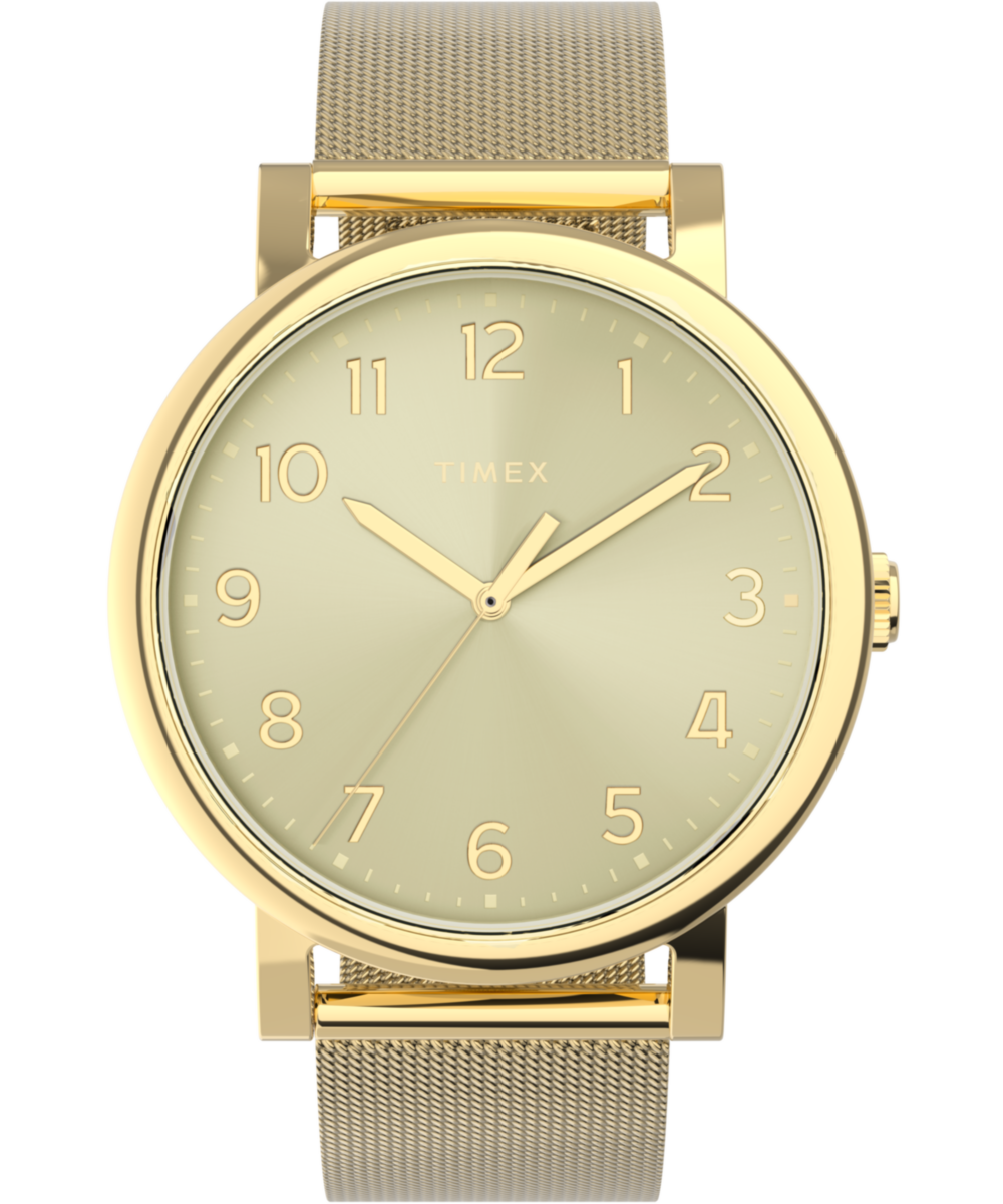 Timex Round 38mm Gold Dial Analog Women Watch - TW2Y68900UJ