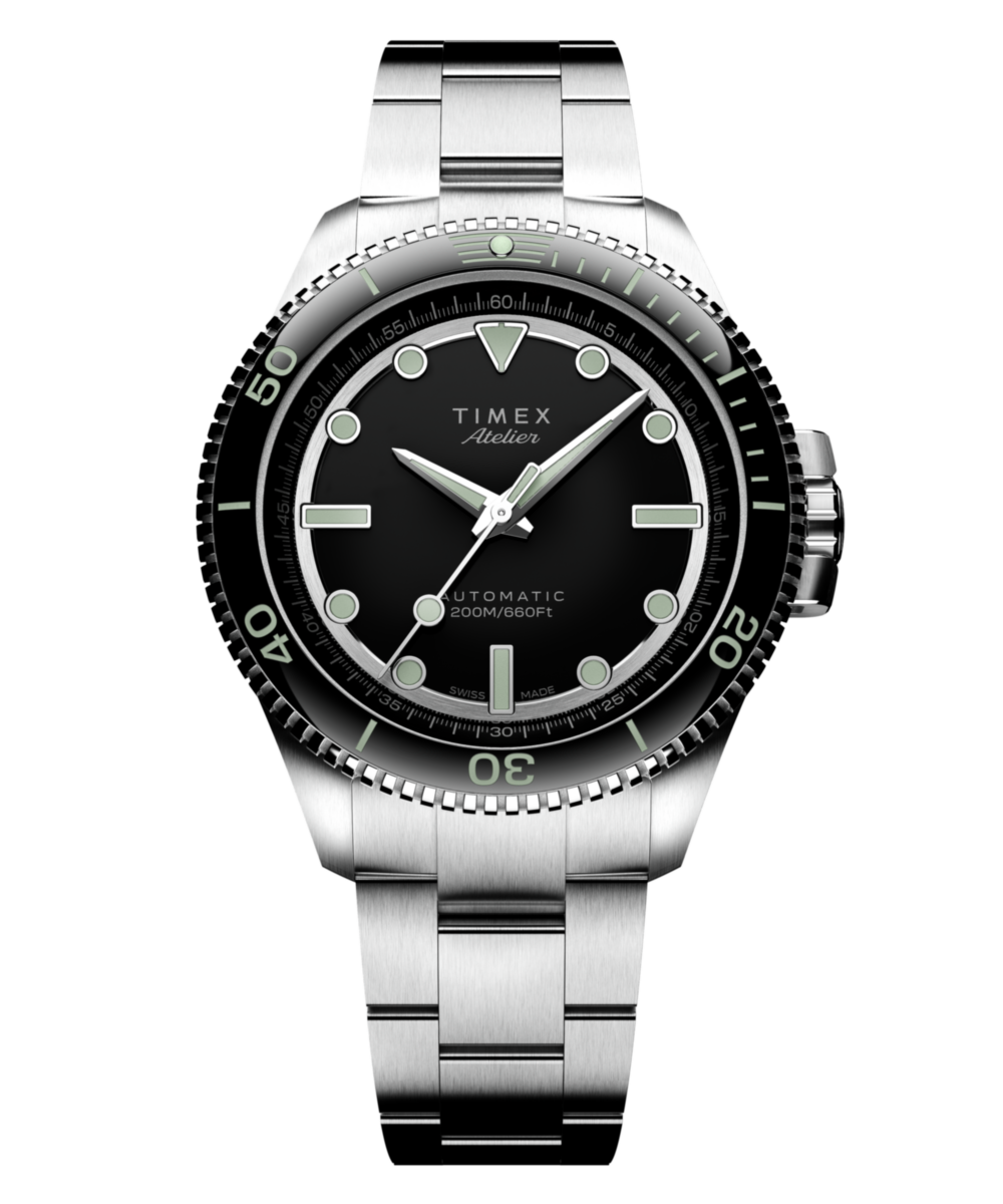 Timex Atelier Round 21mm Black Dial Mechanical Automatic Men Watch - TW2Y725004A