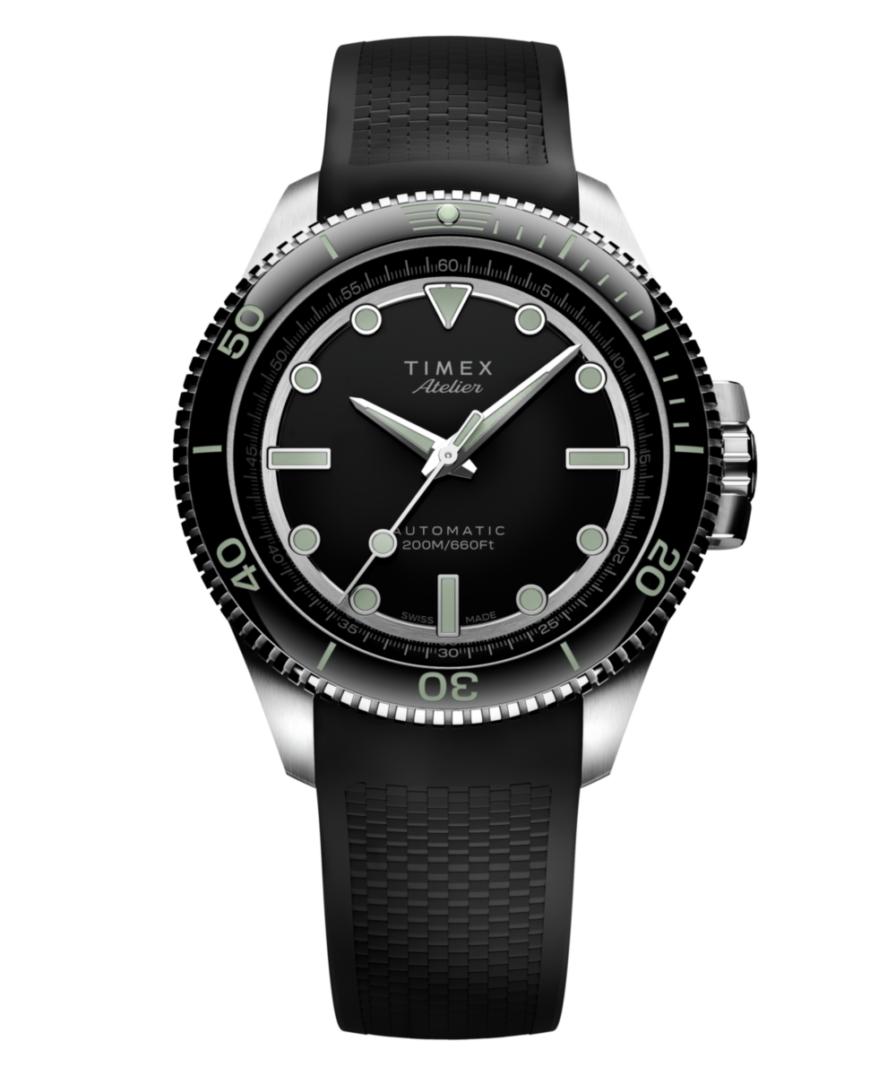 Timex Atelier Round 41mm Black Dial Mechanical Automatic Men Watch - TW2Y726004A