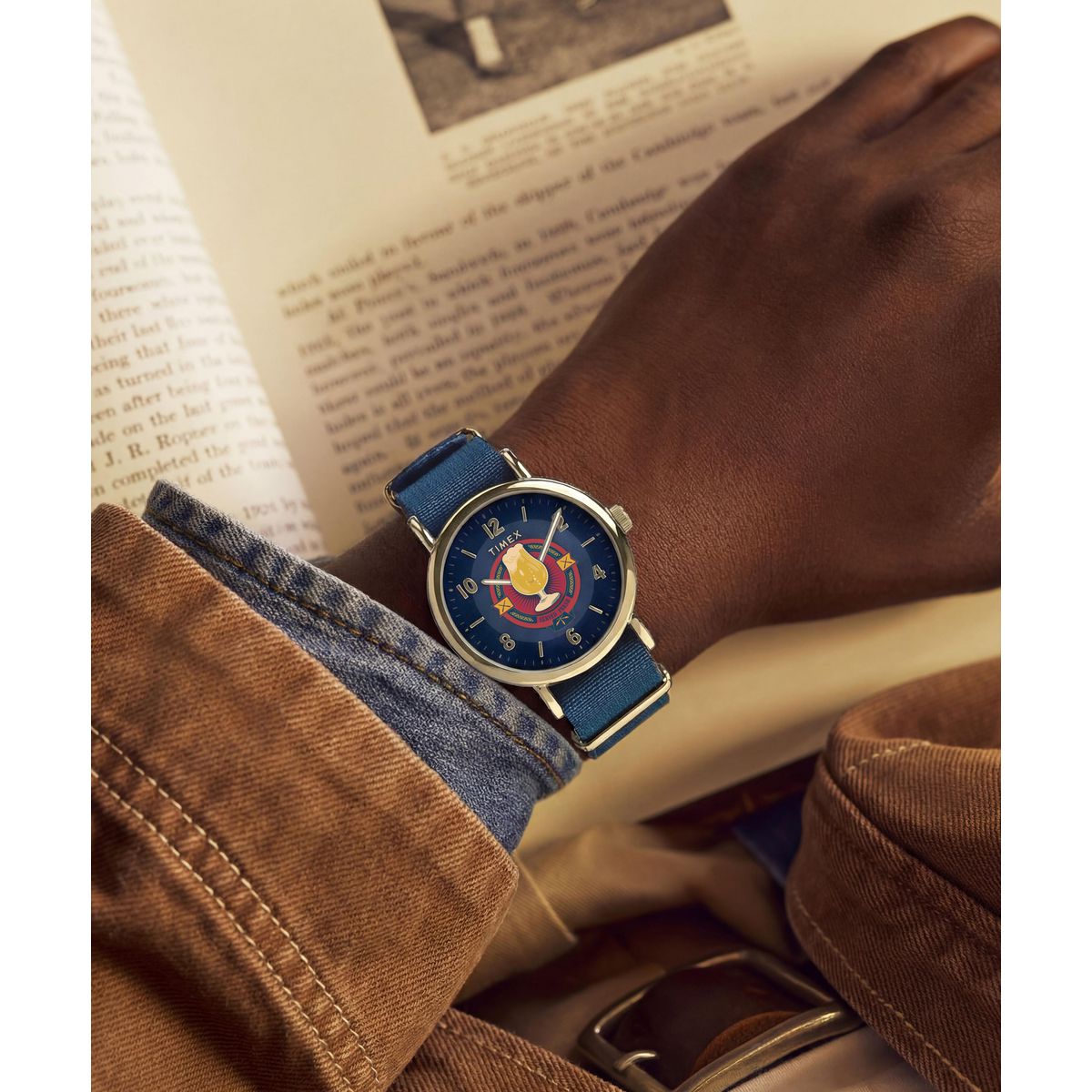 Harry Potter x Timex Weekender Butterbeer 40mm Fabric Strap Watch