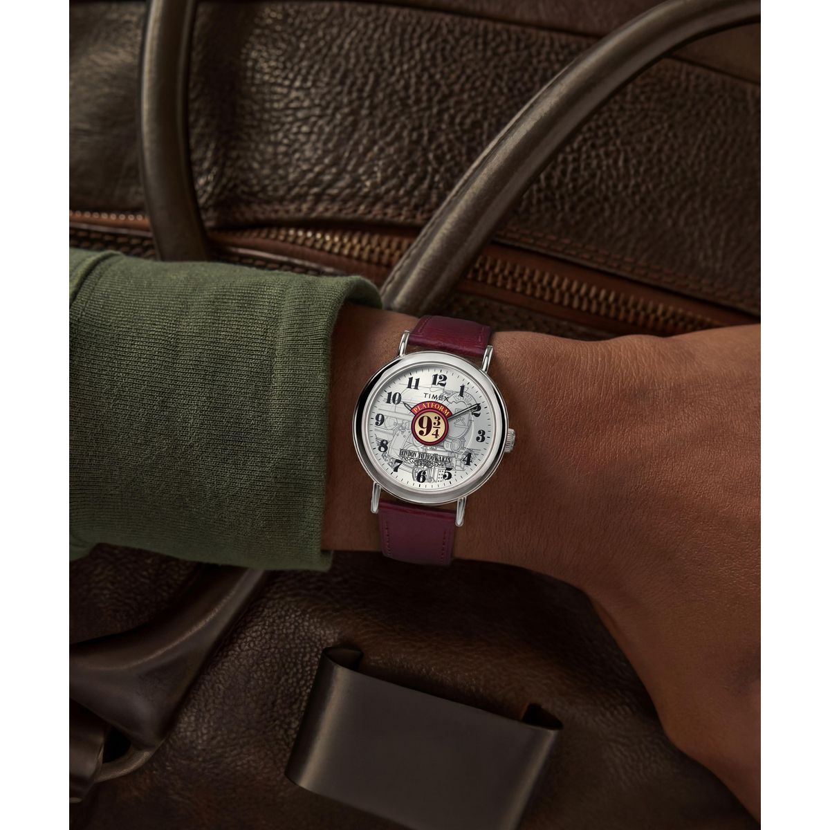 Harry Potter x Timex Weekender Platform 9 3/4 37mm Leather Strap Watch Watch Timex