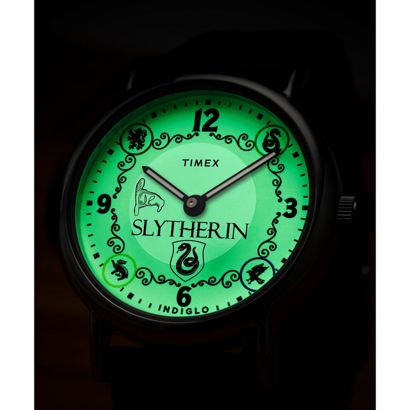 Harry Potter x Timex Weekender Slytherin House 38mm Leather Strap Watch Watch Timex