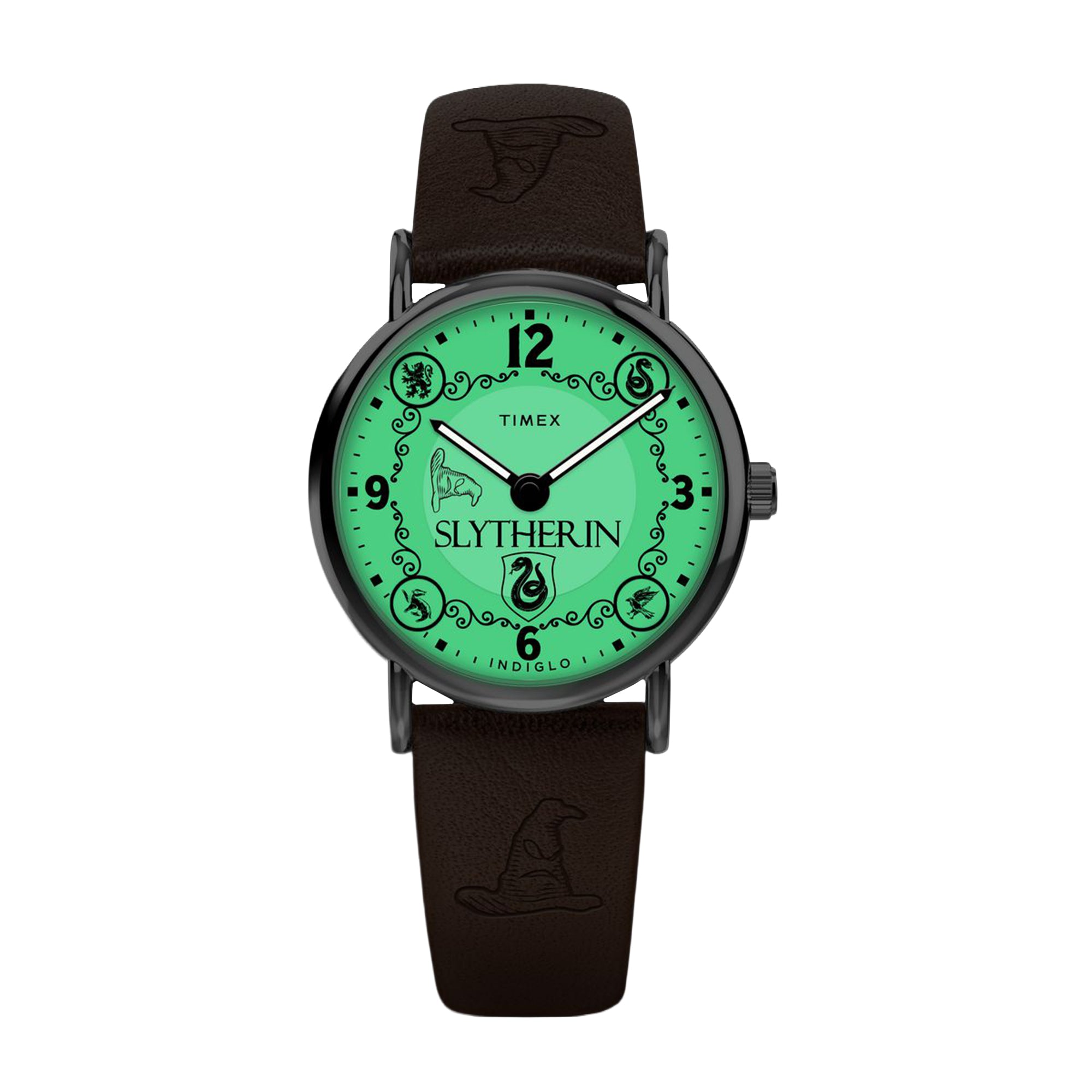 Harry Potter x Timex Weekender Slytherin House 38mm Leather Strap Watch Watch Timex