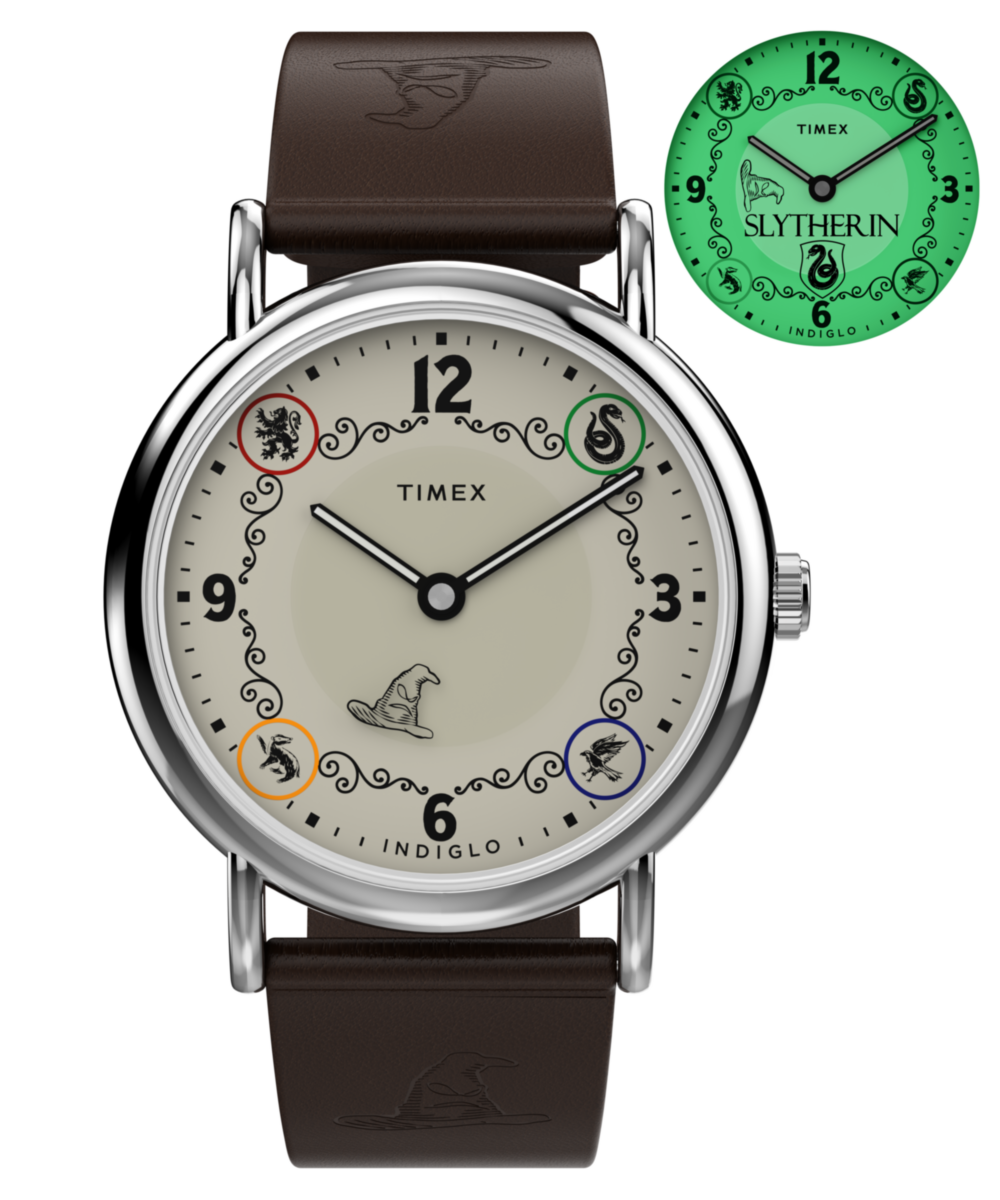 Harry Potter x Timex Weekender Slytherin House 38mm Leather Strap Watch