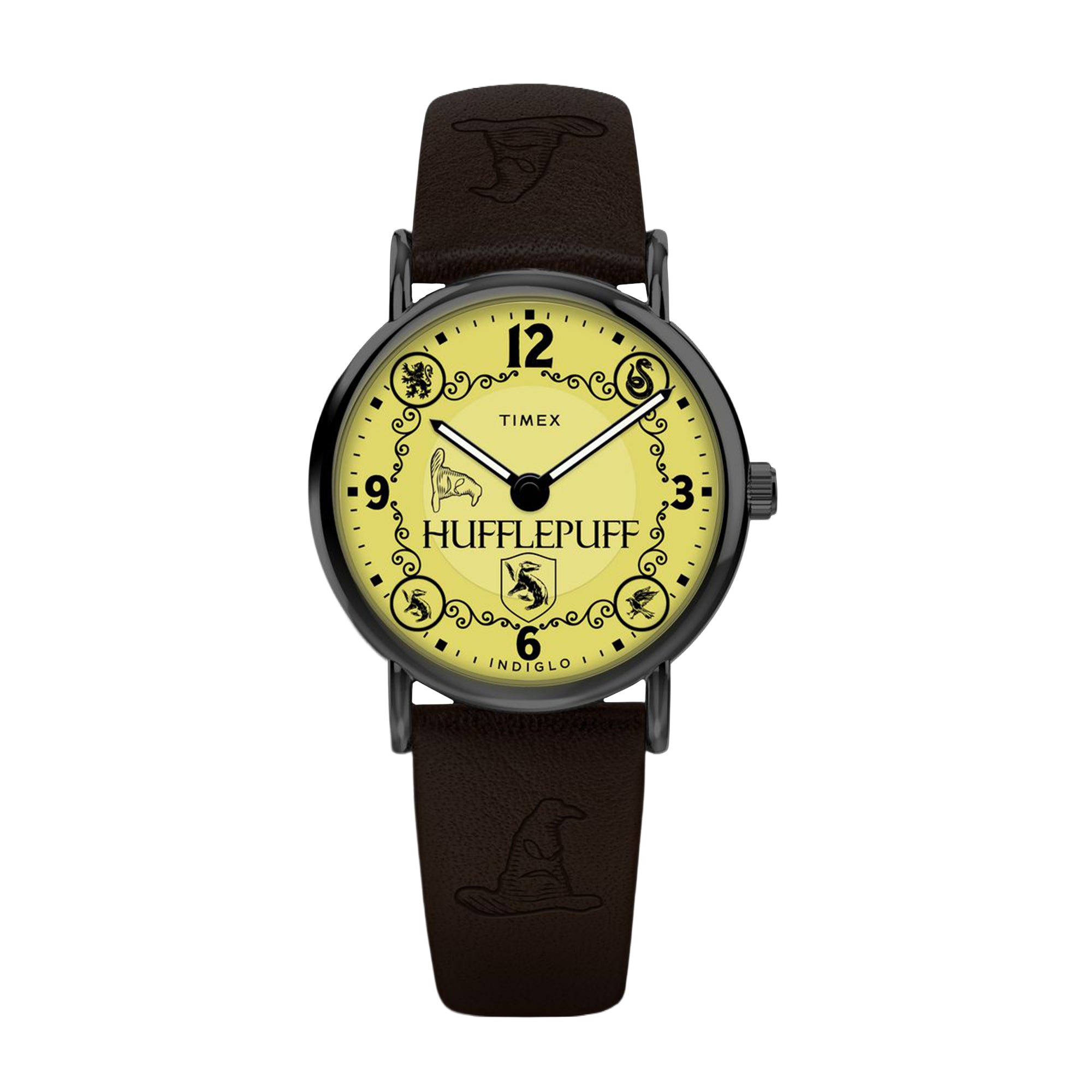 Harry Potter x Timex Weekender Hufflepuff House 38mm Leather Strap Watch Watch Timex