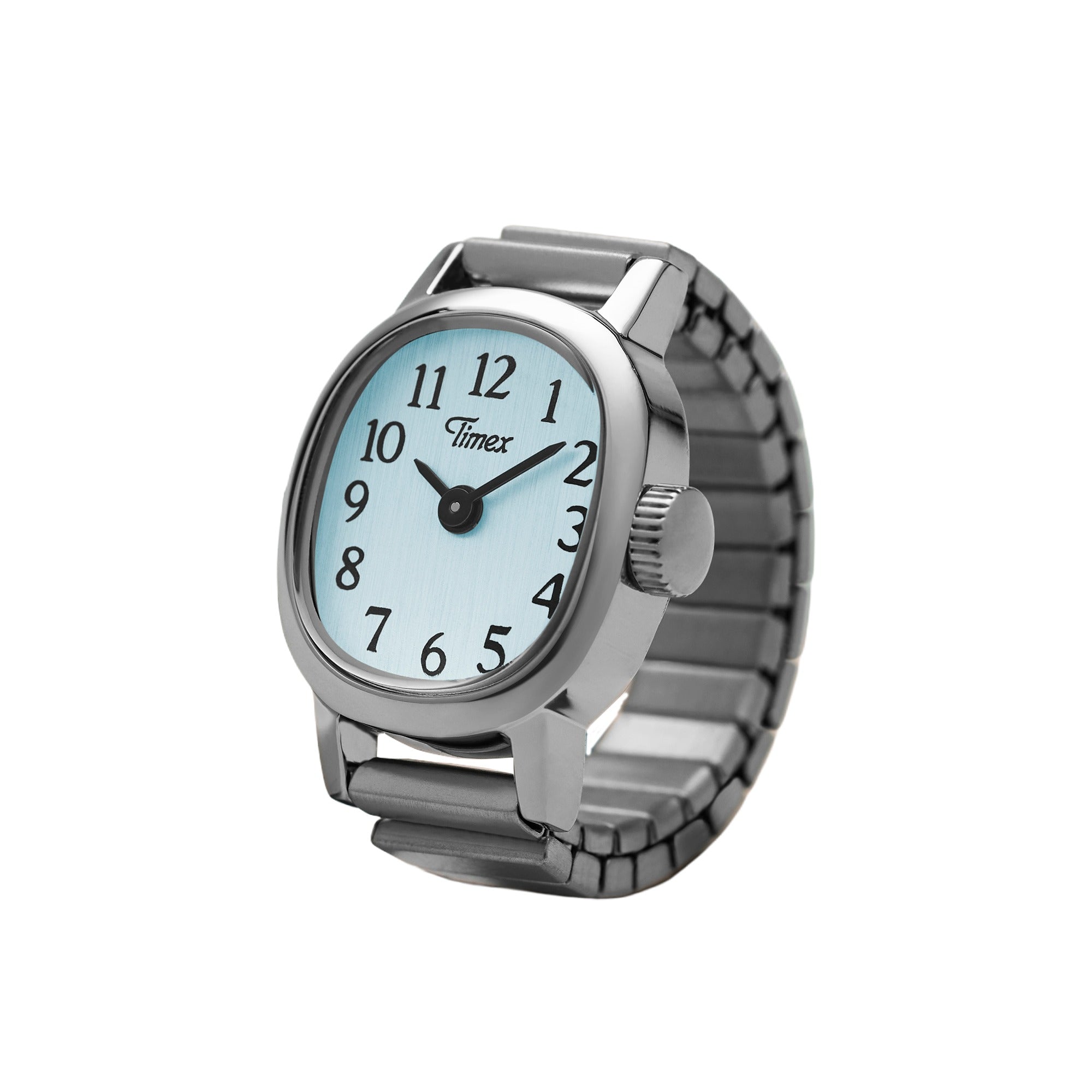 Timex Cavatina Square 7mm Blue Dial Analog Women Ring Watch - TW2Y77200UJ