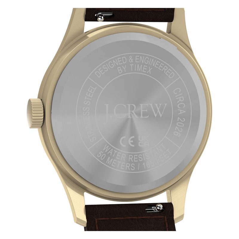 Timex MK1 for J.Crew 36mm White Dial Leather Strap Unisex Watch Watch Timex