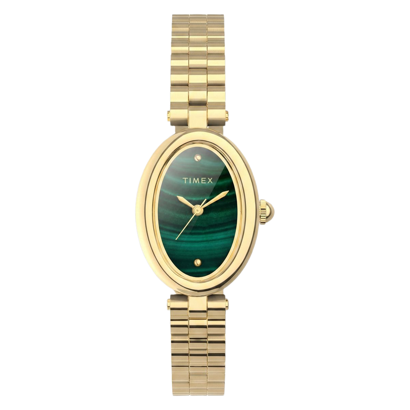 Timex Cavatina Oval 22mm Green Dial Analog Women Watch - TW2Y86100UJ Watch Timex