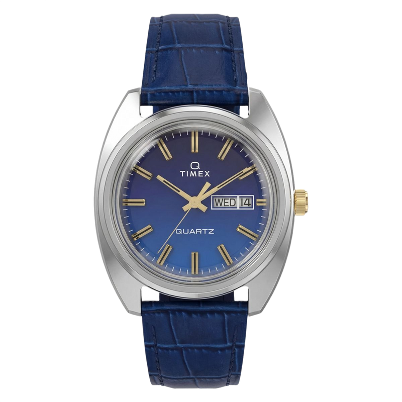 Timex Q Round 37mm Blue Dial Analog Men Watch - TW2Y87100UJ Watch Timex