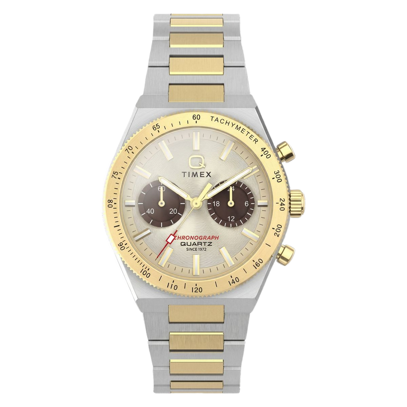Timex Q Round 36mm Gold Dial Analog Unisex Watch - TW2Y92300UJ Watch Timex