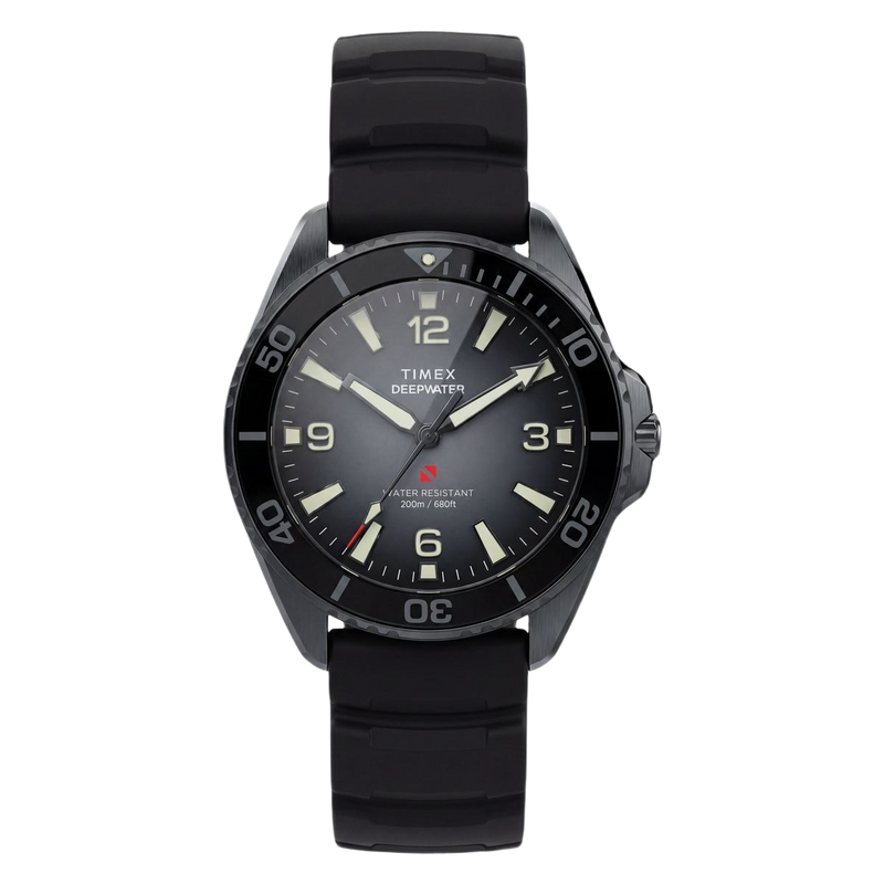 Timex Deepwater Round 41mm Black Dial Analog Men Watch - TW3A02000UJ Watch Timex