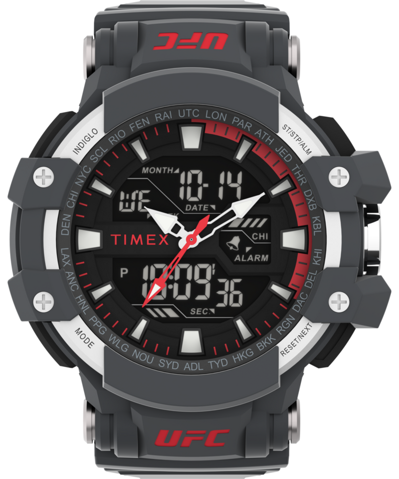 Timex UFC Round 21mm Black Dial Analog Men Watch - TW5M519000D Watch Timex
