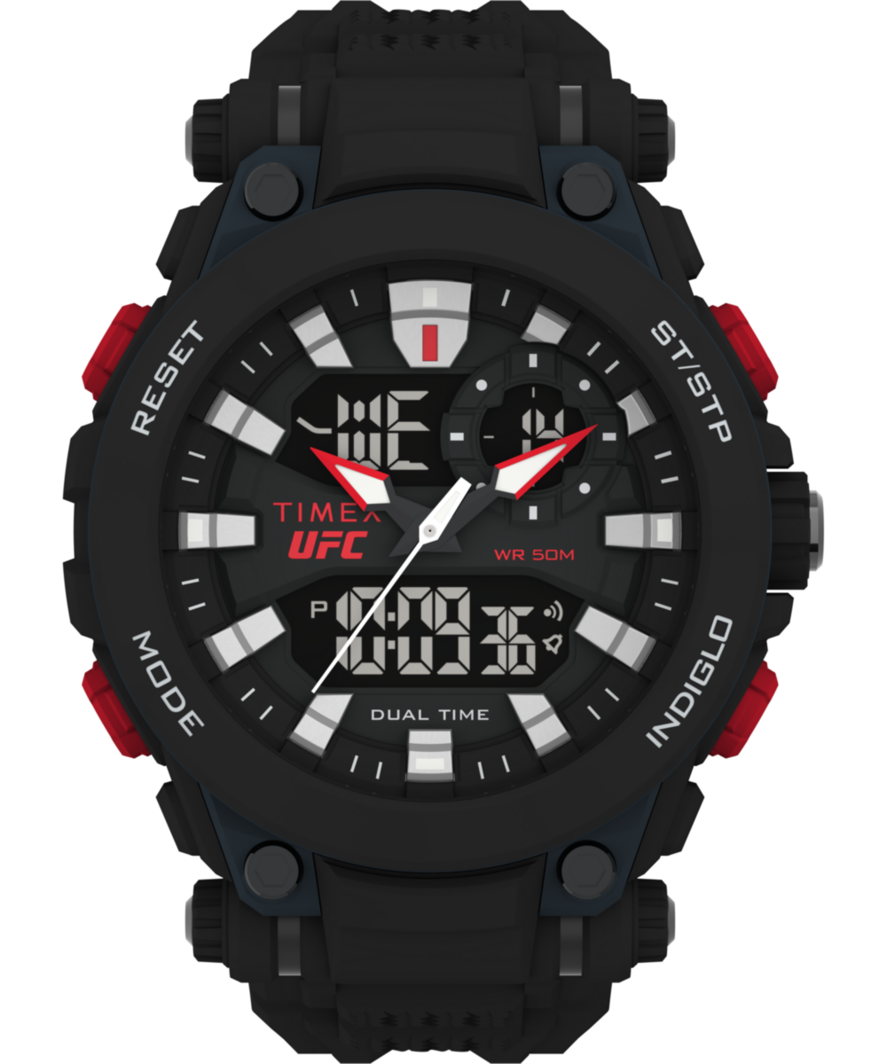 Timex UFC Round 21mm Black Dial Ana-Digital Men Watch - TW5M528000D Watch Timex