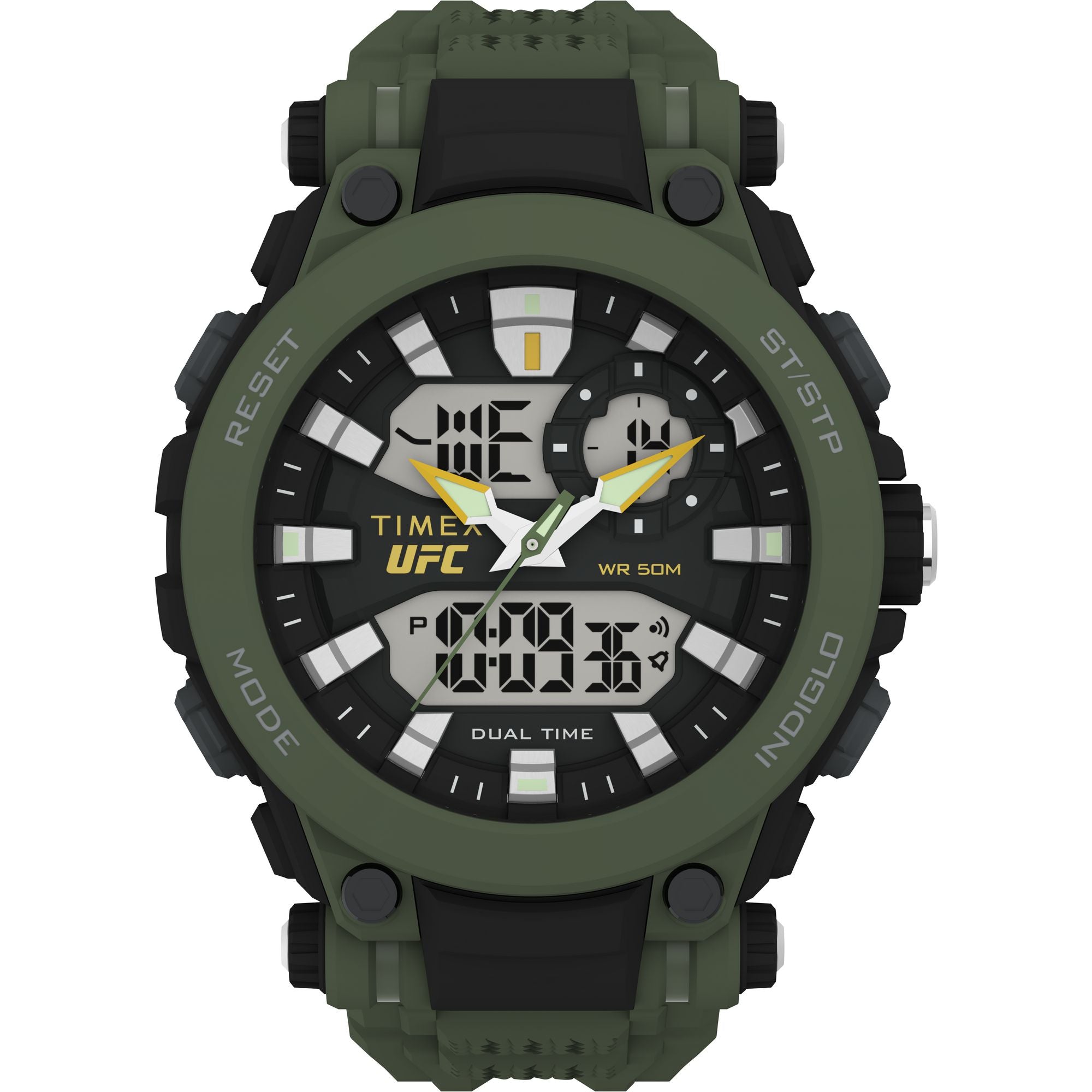 Timex UFC Strength Green Round Dial Quartz Analog Men Watch TW5M529000D At JUST WATCHES