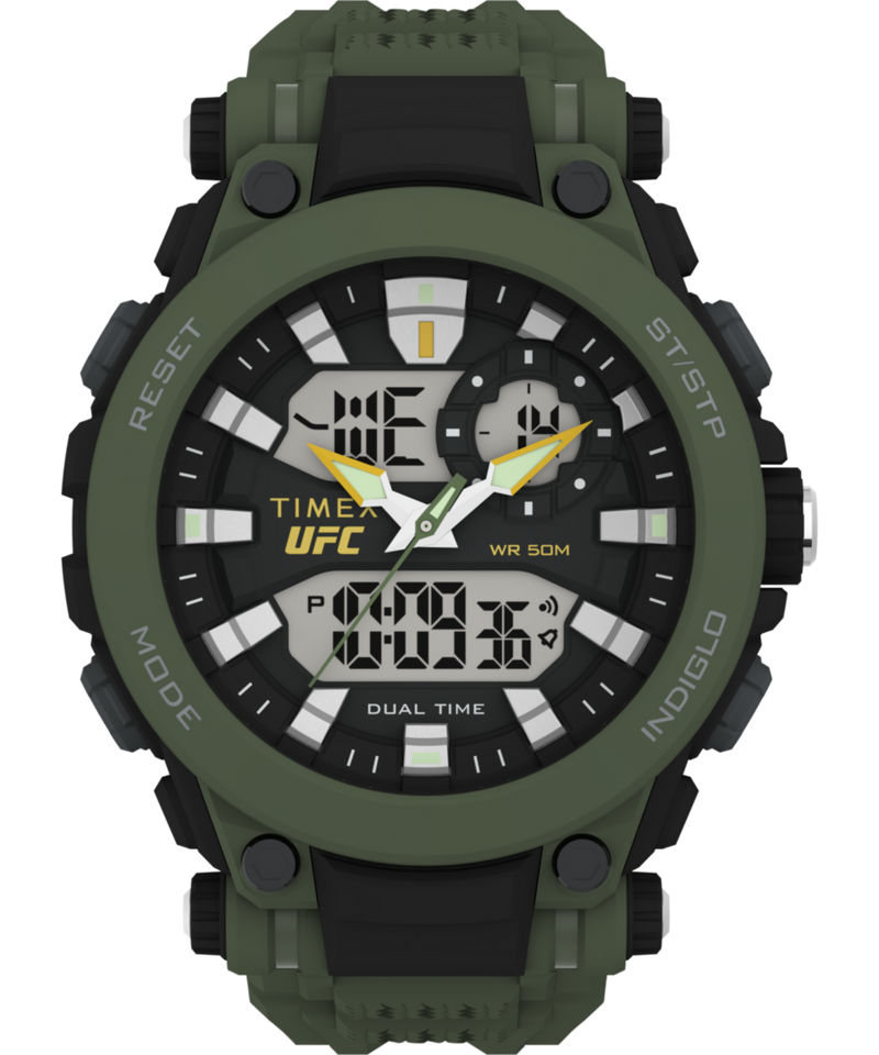 Timex UFC Strength Green Round Dial Quartz Analog Men Watch Watch Timex