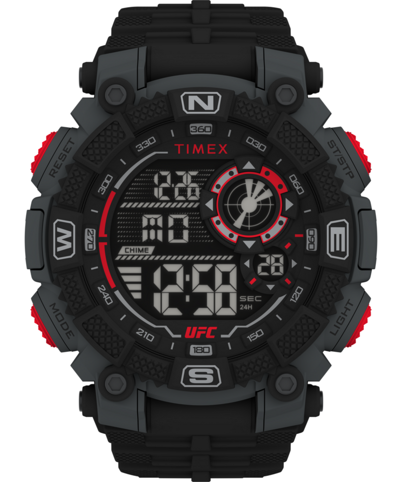 Timex UFC Round 21mm Black Dial Digital Men Watch - TW5M537000D Watch Timex