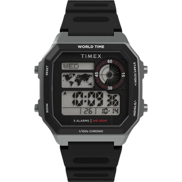 Timex Octogonal 40mm Grey Dial Digital Men Watch - TW5M68800UJ Watch Timex