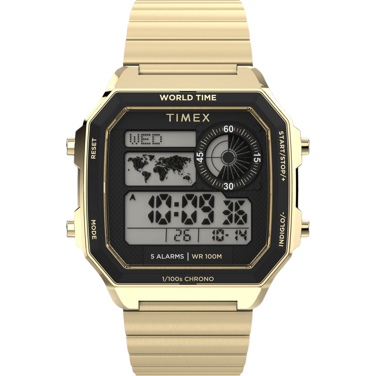 Timex Octogonal 40mm Grey Dial Digital Men Watch - TW5M69000UJ