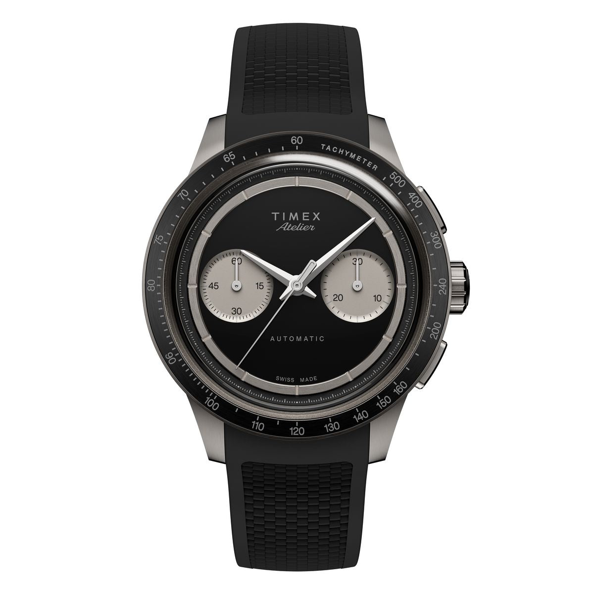 Timex Atelier Chronograph Automatic M1a Ti 42mm Swiss Made NBR Synthetic Rubber Strap - TW6A028004A