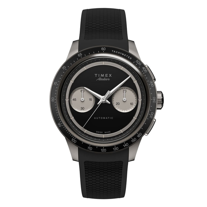 Timex Atelier Chronograph Automatic M1a Ti 42mm Swiss Made NBR Synthetic Rubber Strap - TW6A028004A Watch Timex