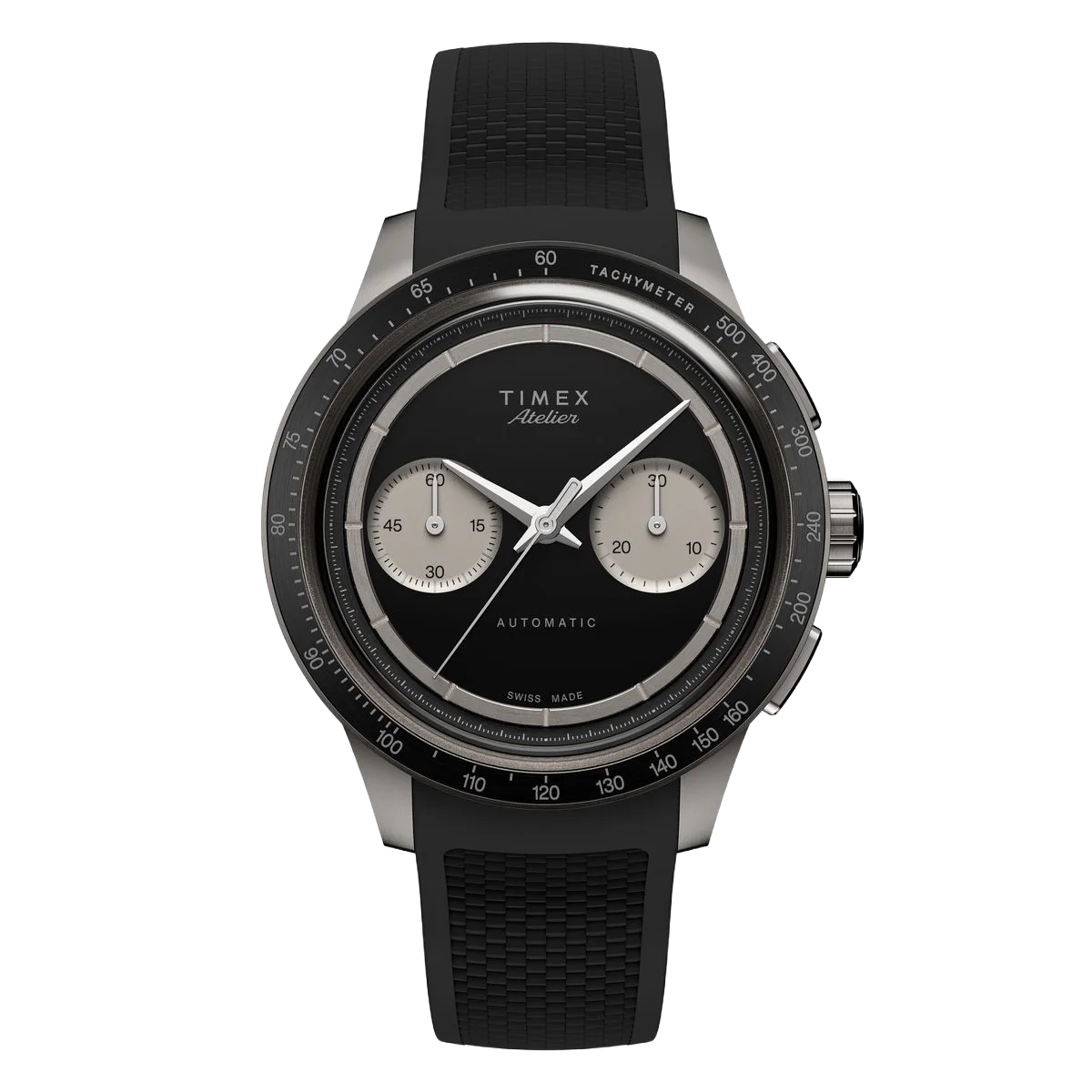 Timex Atelier Chronograph Automatic M1a Ti 42mm Swiss Made NBR Synthetic Rubber Strap - TW6A028004A