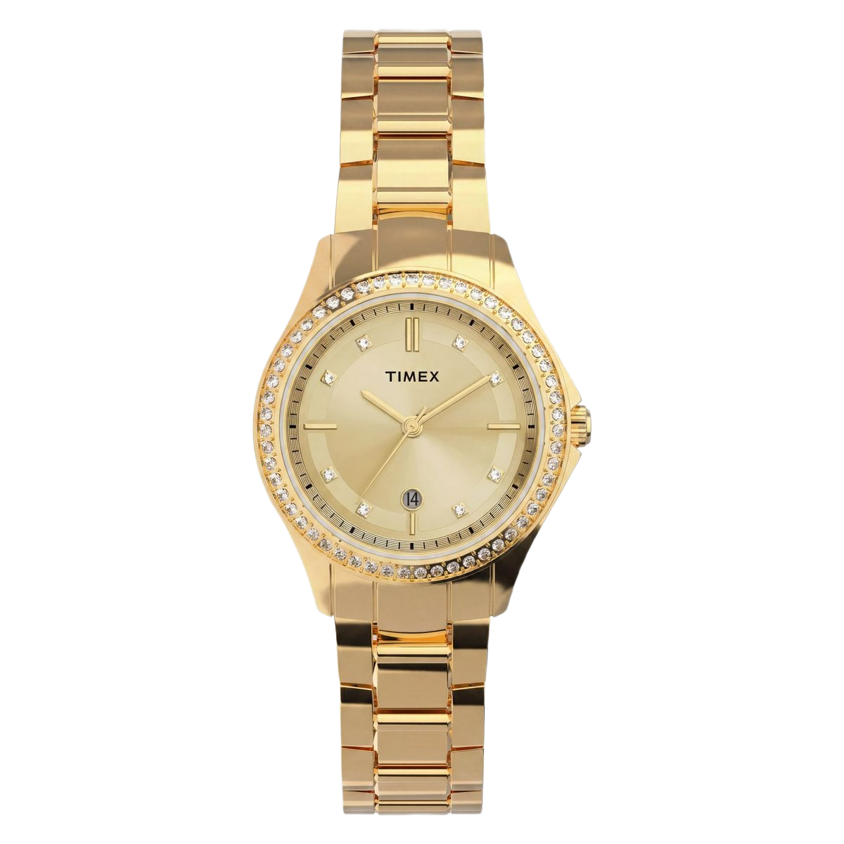 Timex Round 30mm Gold Dial Analog Women Watch - TW6A04600UJ