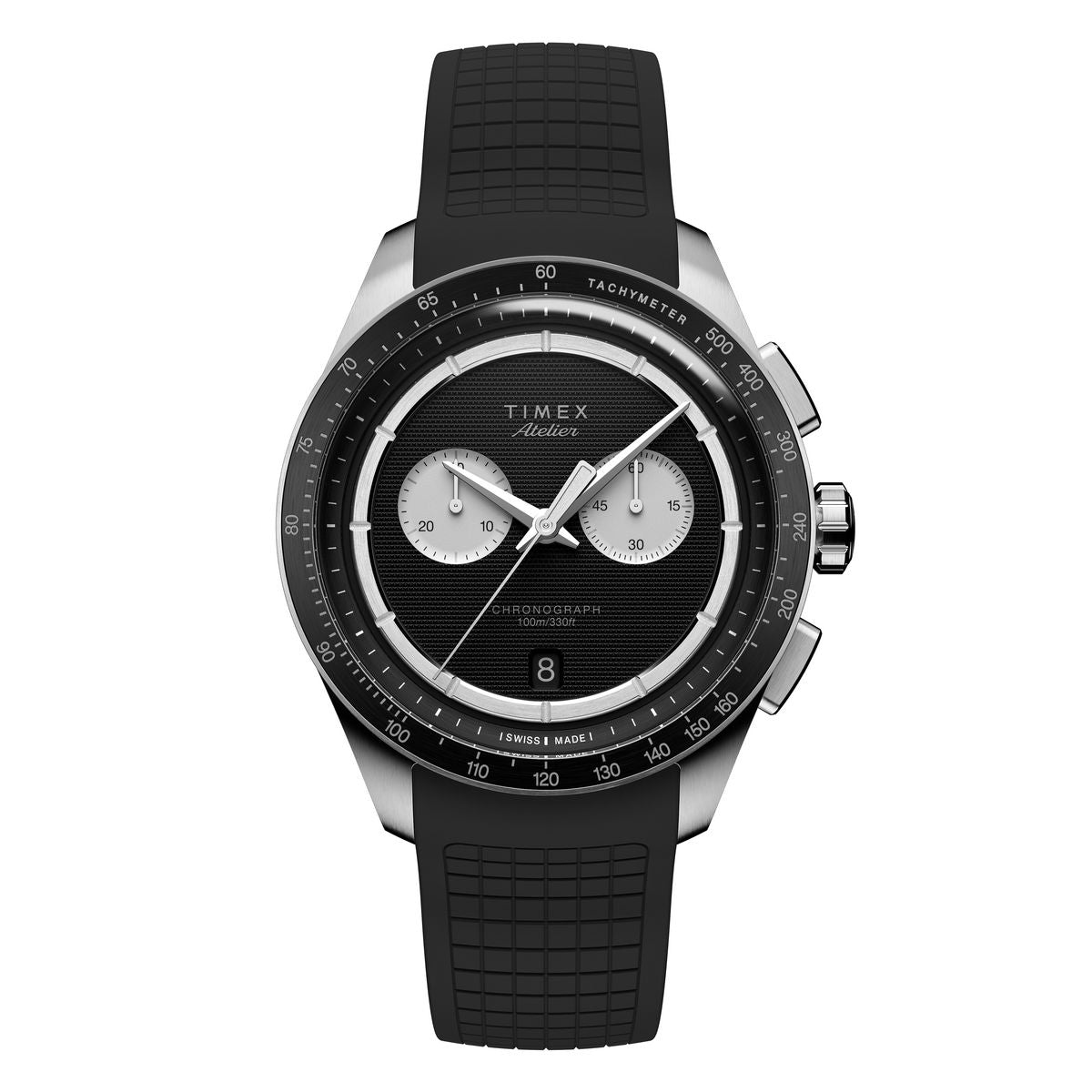 Timex Atelier Chronograph Quartz M1q 40mm Swiss Made NBR Synthetic Rubber Strap - TW6A070004A Watch Timex