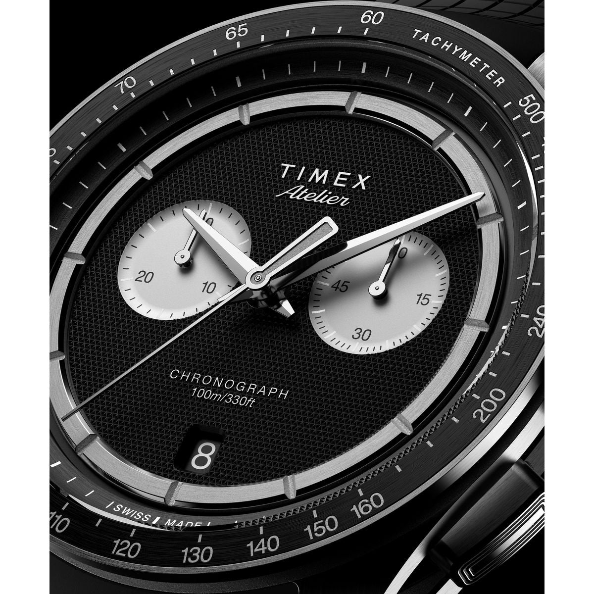 Timex Atelier Chronograph Quartz M1q 40mm Swiss Made NBR Synthetic Rubber Strap - TW6A070004A Watch Timex