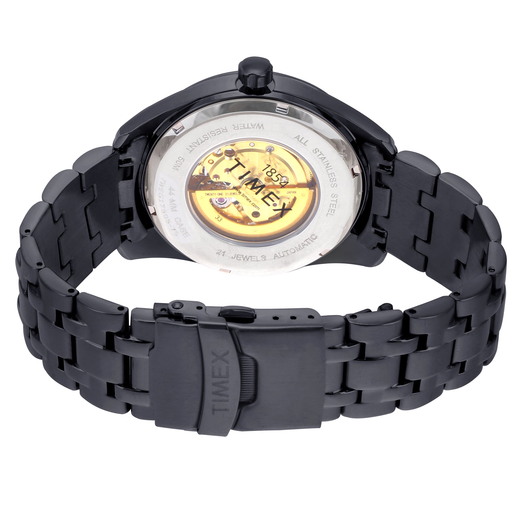 Timex E Class Black Round Dial Quartz Analog Men Watch