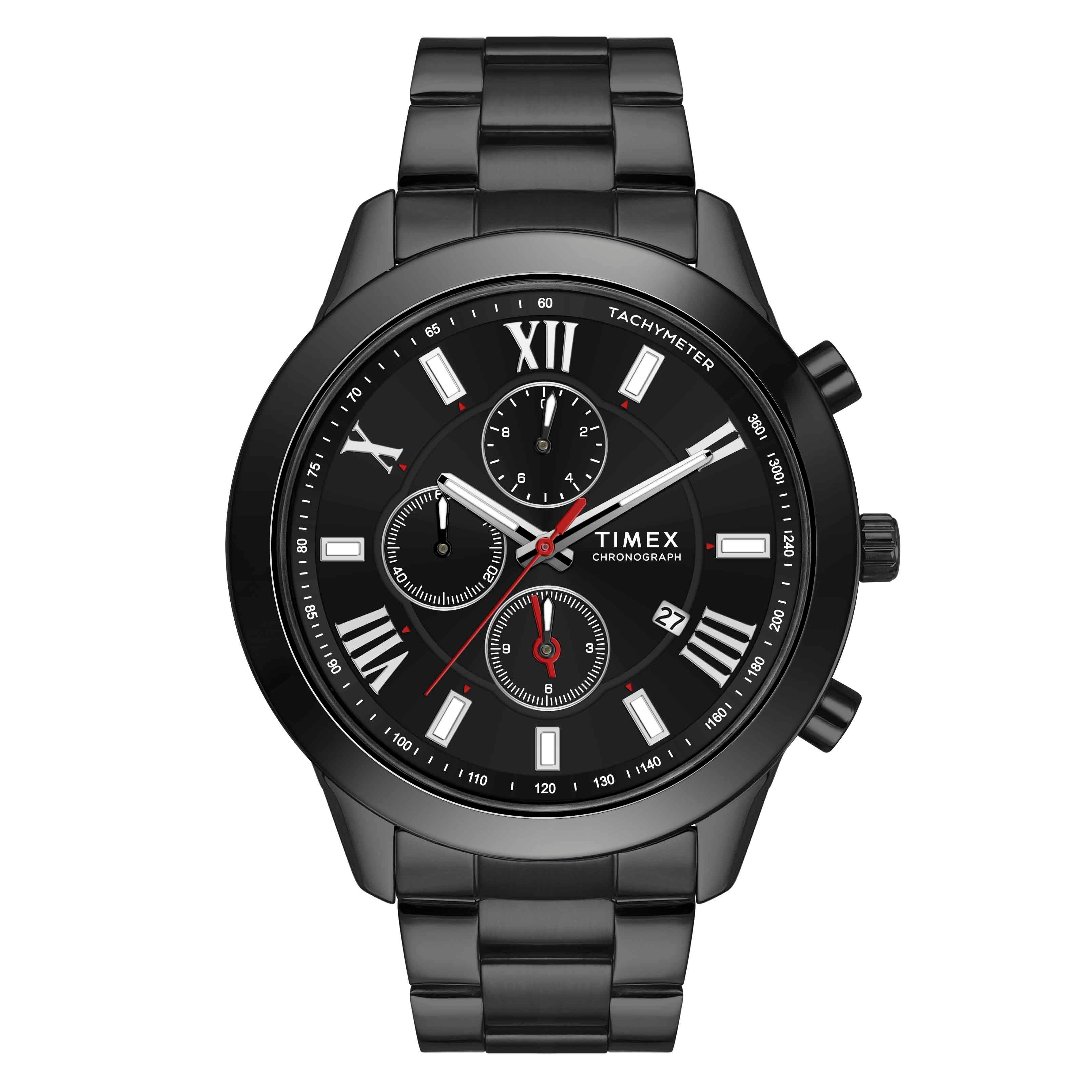 Timex Men Black Round Dial Analog Watch At JUST WATCHES