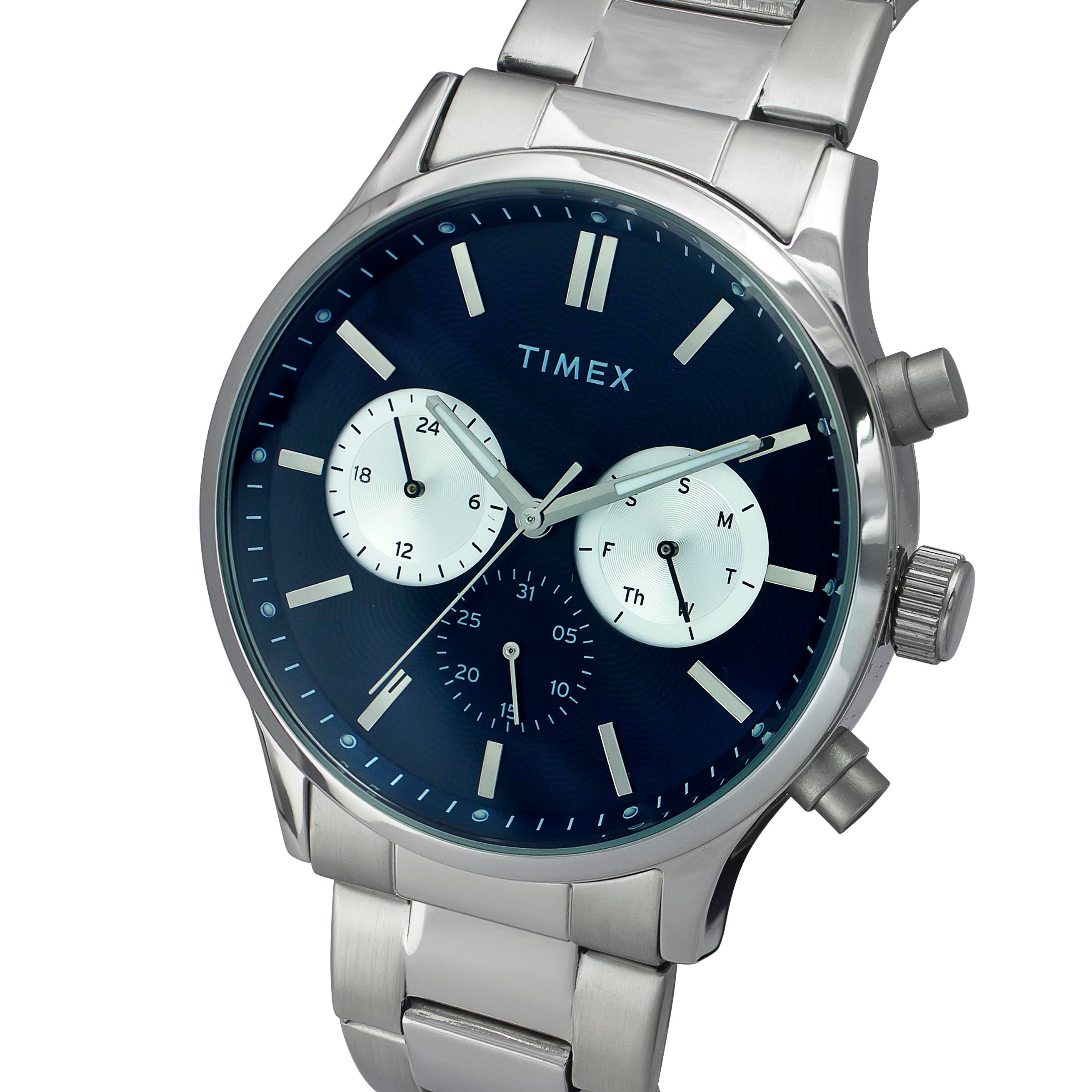 Timex Round 21mm Blue Dial Analog Men Watch - TWEG19603 Watch Timex