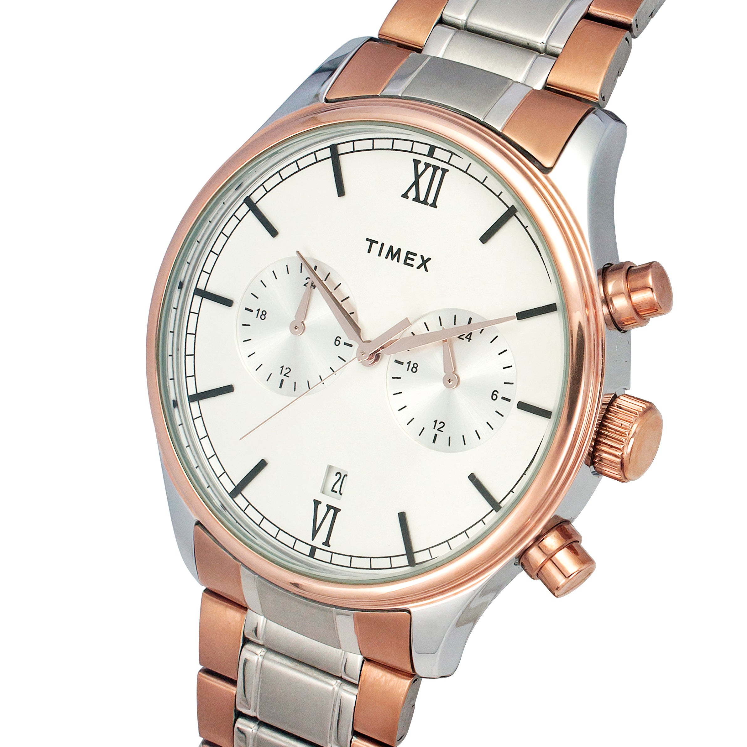 Timex Silver Round Dial Quartz Analog Men Watch