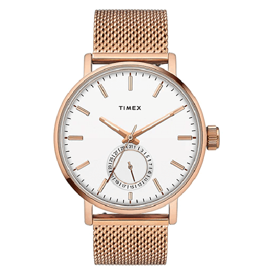 Timex Round 43mm White Dial Analog Men Watch - TWEG20002