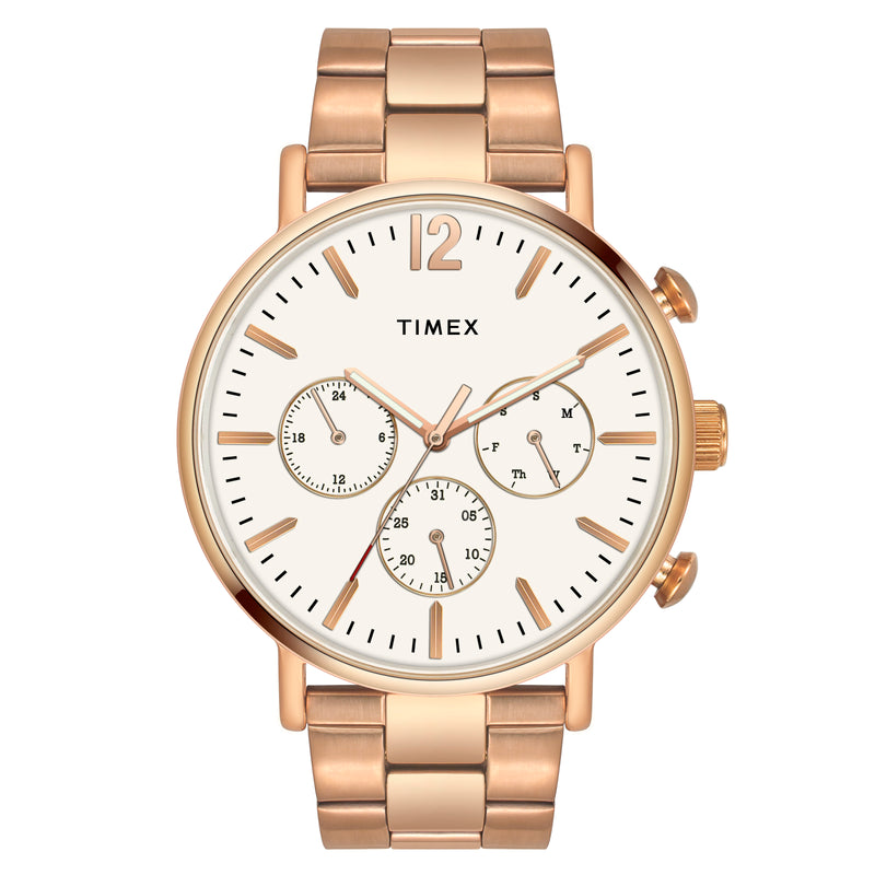 Timex Round 43mm Silver Dial Analog Men Watch - TWEG20009 Watch Timex