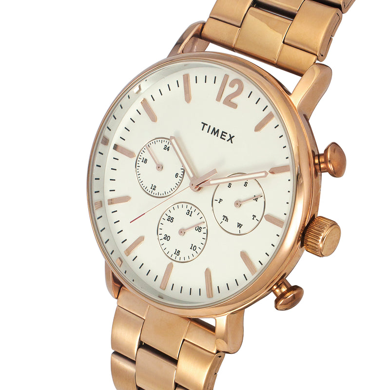 Timex Round 43mm Silver Dial Analog Men Watch - TWEG20009 Watch Timex